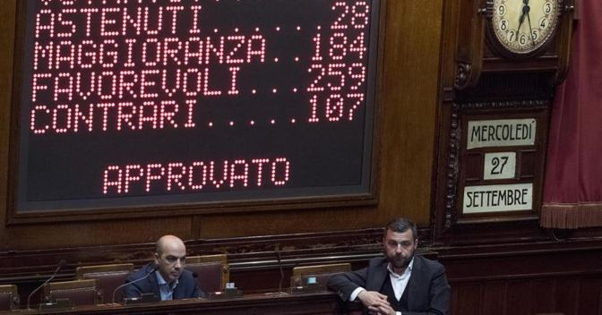 Il testo è stato definitivamente approvato a Montecitorio con 259 voti a favore, 107 contrari e 28 astenuti (Ansa) 