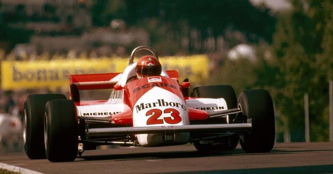 Bruno Giacomelli  sul circuito di Zolder, 17.05.1981 (Ipp) 
