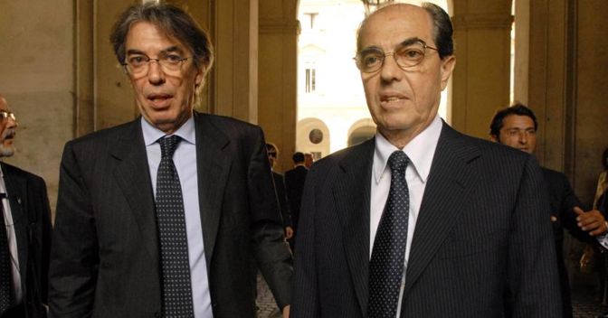 Gian Marco Moratti (a destra) accanto al fratello Massimo 