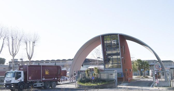 L’impianto Tmb (trattamento meccanico-biologico) di via Salaria, a Roma 
