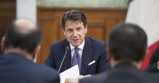 Il premier Conte all’incontro con i “Sì Tav” a Palazzo Chigi - ANSA/ UFFICIO STAMPA PALAZZO CHIGI/ FILIPPO ATTILI