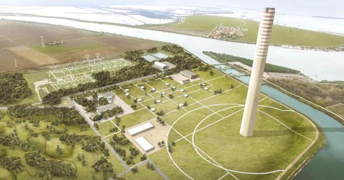 A Connext Enel ha presentato il progetto Futur-e, che darà  una seconda vita, coinvolgendo partner e  stakeholder dei territori,  a 24 siti in dismissione (nel rendering 3D di Human Company il progetto  di Porto Tolle) 