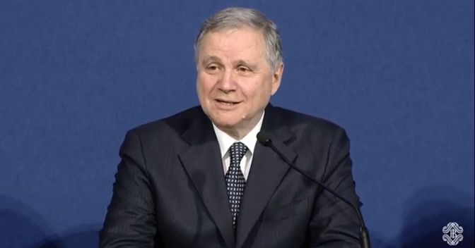 Un momento delle Considerazioni finali 2019 del Governatore della Banca d’Italia Ignazio Visco 