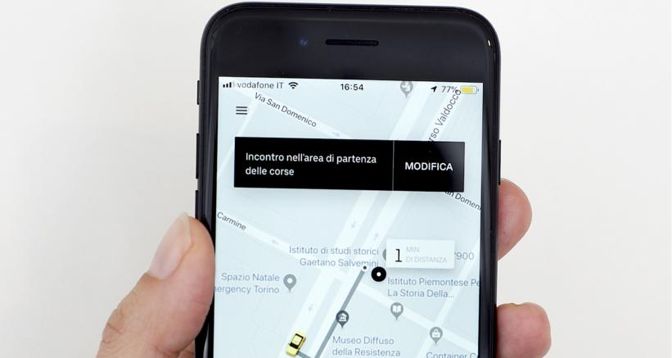 La app UberTaxi 
