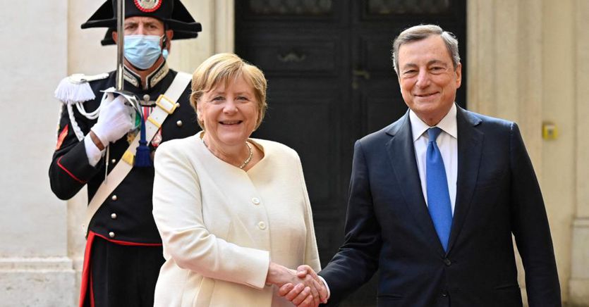 Merkel: „Ein Vertrauensverhältnis zu Dragi.  Meine Liebe zu Italien wird weitergehen“