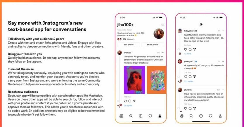 Instagram (Meta) challenges Twitter: working on a text app