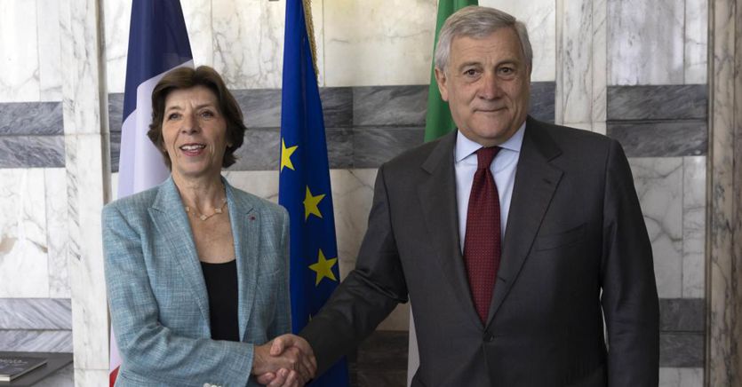 Tajani receives Colonna: «The Rome-Paris collaboration is essential»
