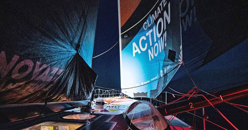 At the Ocean Race the boats sail against climate change