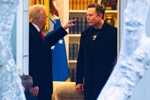 Donald Trumpe Elon Musk. (Photo by ROBERTO SCHMIDT / AFP)