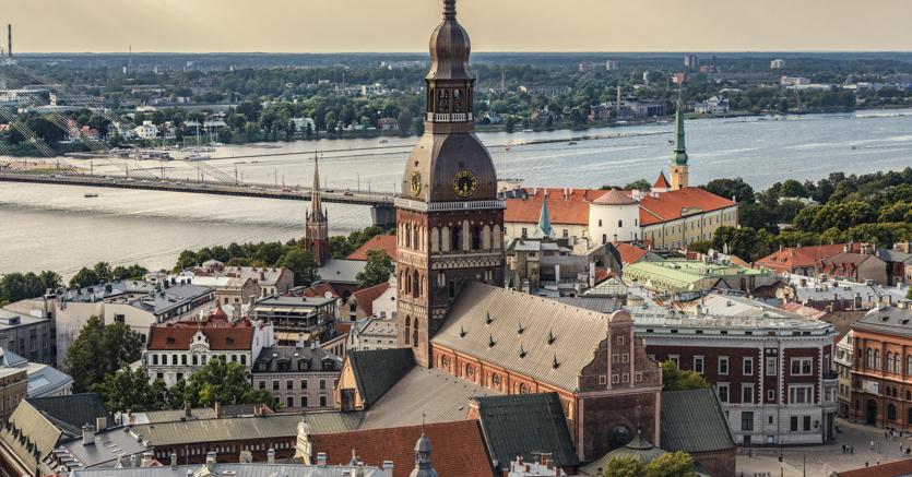 La città di Riga in Lettonia (Agf)