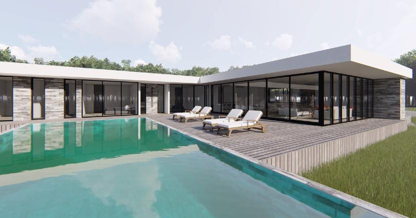 Come progettare al meglio una villa monofamiliare con piscina il ... Progettare esterno casa online