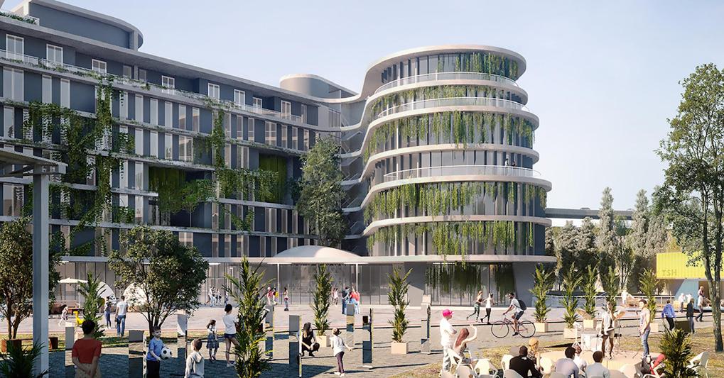 Il rendering di TSH San Lorenzo a Roma  