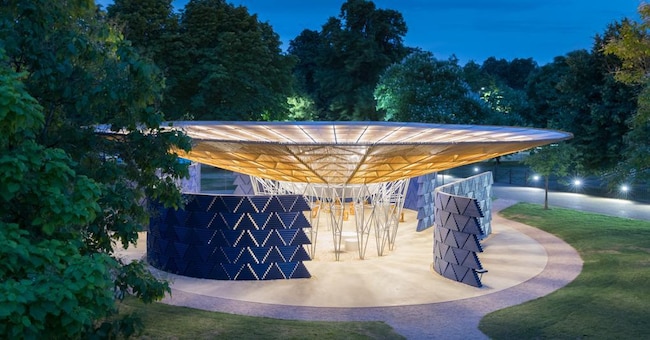 Kéré Architecture, Serpentine Pavilion, London, photo Iwan Baan, courtesy of The Pritzker Architecture Prize