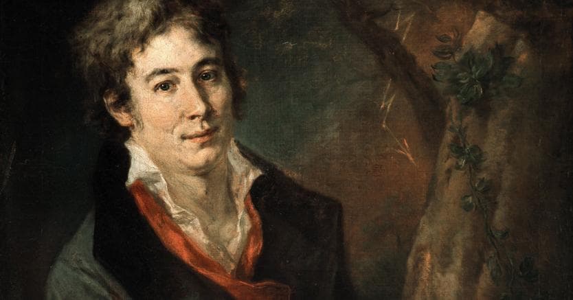 Il ritratto di Ugo Foscolo firmato da Andrea Appiani, databile intorno al 1801-1802 e conservato alla Pinacoteca di Brera a Milano