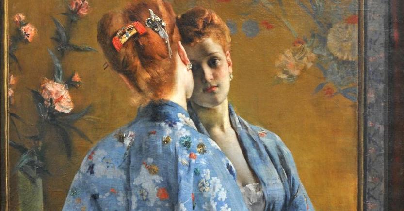 Alfred StevensThe Japanese Parisian, 1872Oil on Canvas150 x 105 cmMuse des Beaux-Arts de La Boverie, Lttich Muse des Beaux-Arts de La Boverie, Lttich