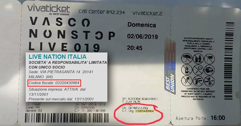 La «Verità» di Vasco e quella vera: sui biglietti del ...
