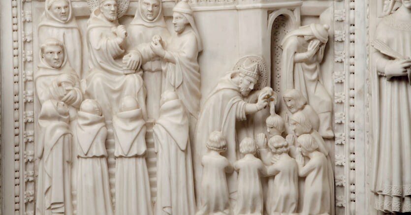 A Pavia. Particolare dell’arca di Sant’Agostino nella Basilica di San Pietro in Ciel d’Oro
