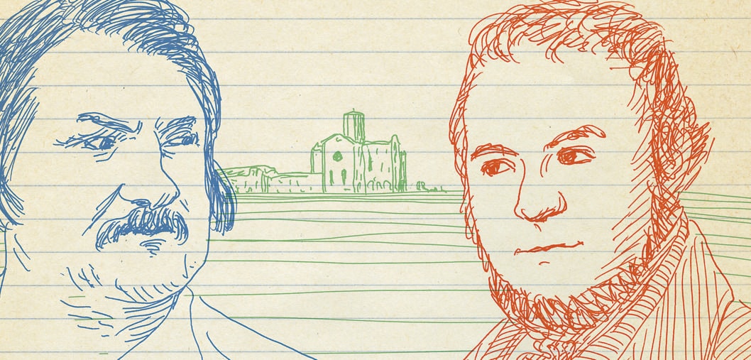 Stima reciproca. Honoré de Balzac e Henry Beyle (Stendhal) interpretati da Guido Scarabottolo