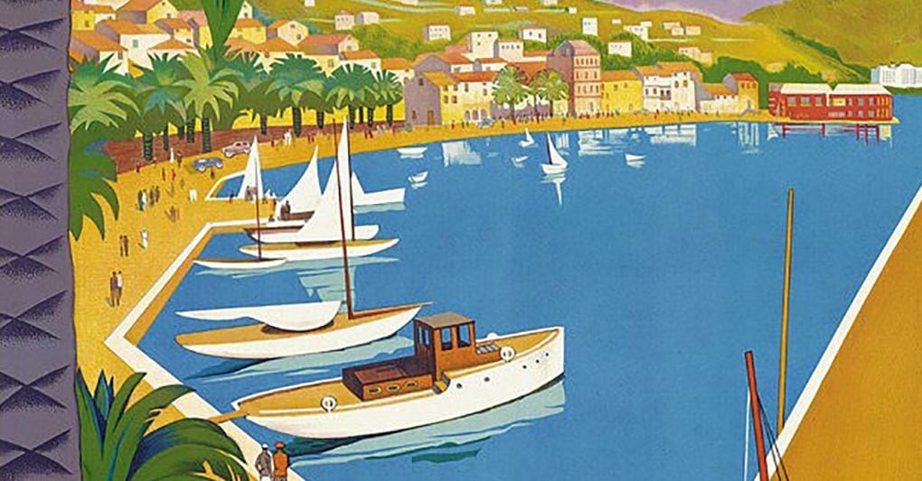  La Costa Azzurra in un manifesto Art Déco 