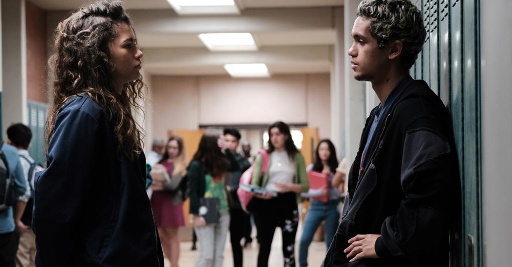 Teen drama. Zendaya nei panni di Rue e Dominic Fike in quelli di Elliot 