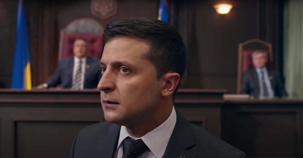 Volodymyr Zelensky interpreta Vasily Petrovych Goloborodko in «Servant of the people» 