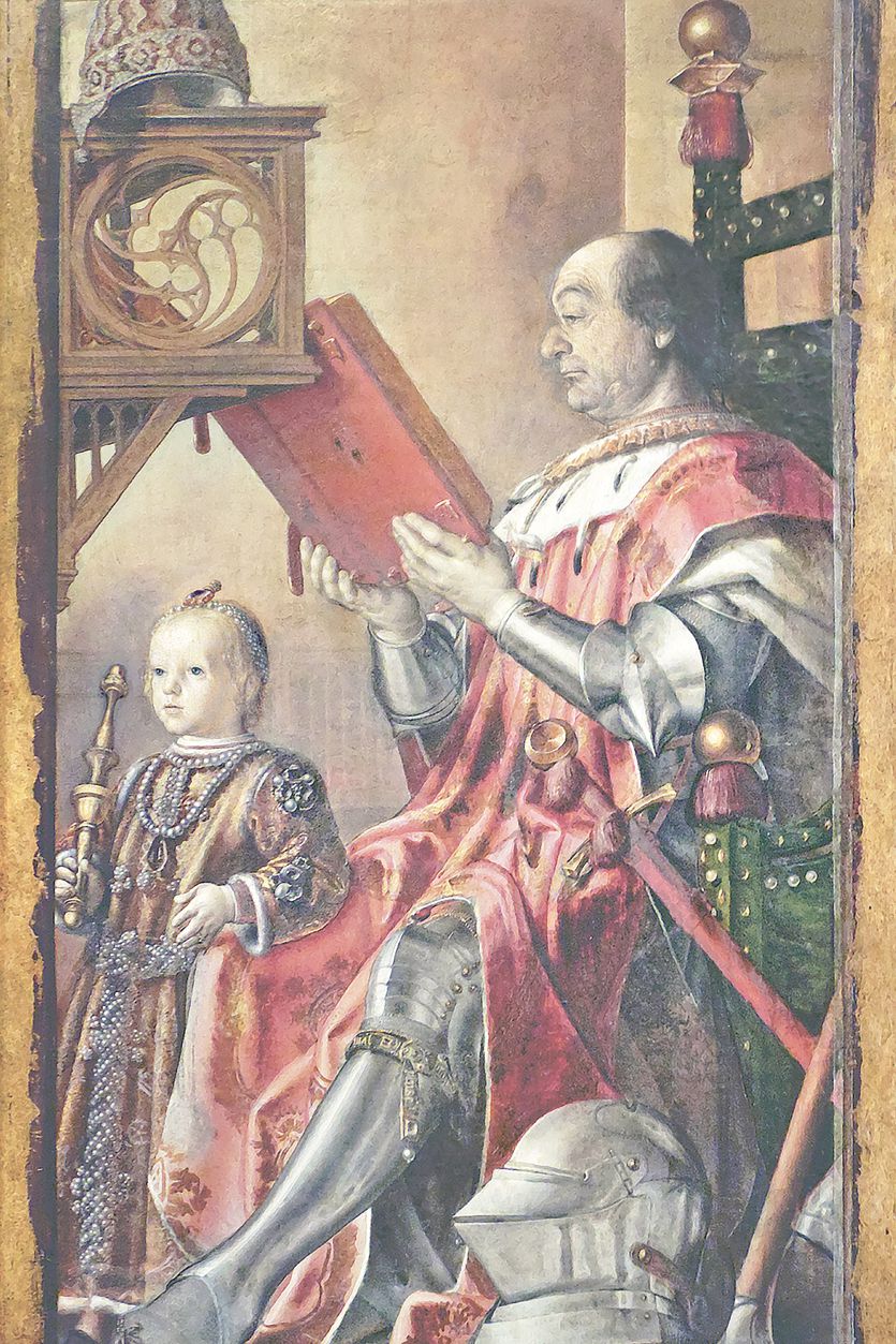 Signoria. Pedro Berruguete (o Giusto di Gand), «Ritratto di Federico da Montefeltro con il figlio Guidobaldo», 1475 circa