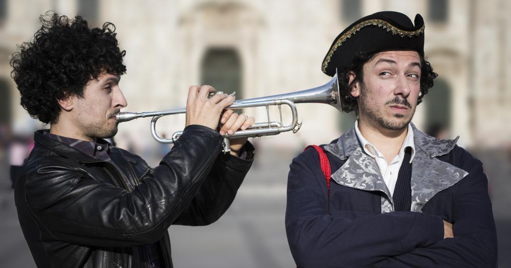 Giochi di note. Un momento di «Verdi Off» nelle strade di Parma 