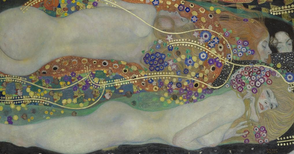 Gustav Klimt, Water Serpents II, 1904, reworked 1906-07, Oil on canvas, 80 x 145 cm, Private collection, Courtesy of HomeArt 