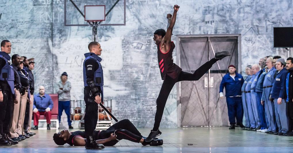 Da una casa di morti - Salim Sai and Jamal Renaldo (Actors), Jordan Ajadi (Dancer) (credit ROH-ph Clive Barda) 
