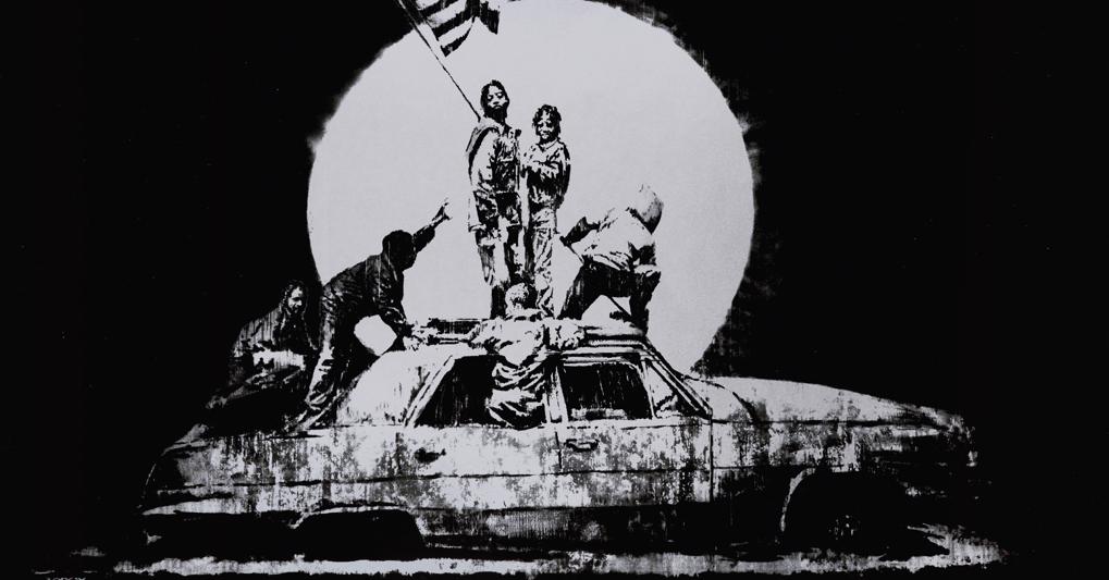 BANKSY, Flag Santa’s Ghetto, 2006 