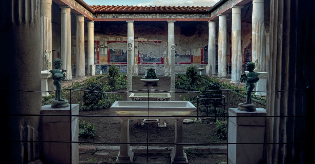 La Casa dei Vettii (VI regio) apparteneva a due ricchi commercianti, A. Vettio Conviva e A. Vettio Restituto, ed è nota per le pitture di IV stile (Foto Luigi Spina) 