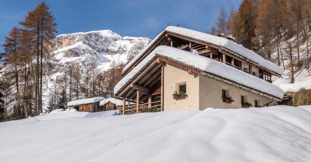 Chalet Arabba nelle Dolomiti. 