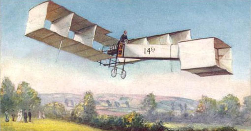 Il grande pioniere dell'aviazione Alberto Santos-Dumont. 