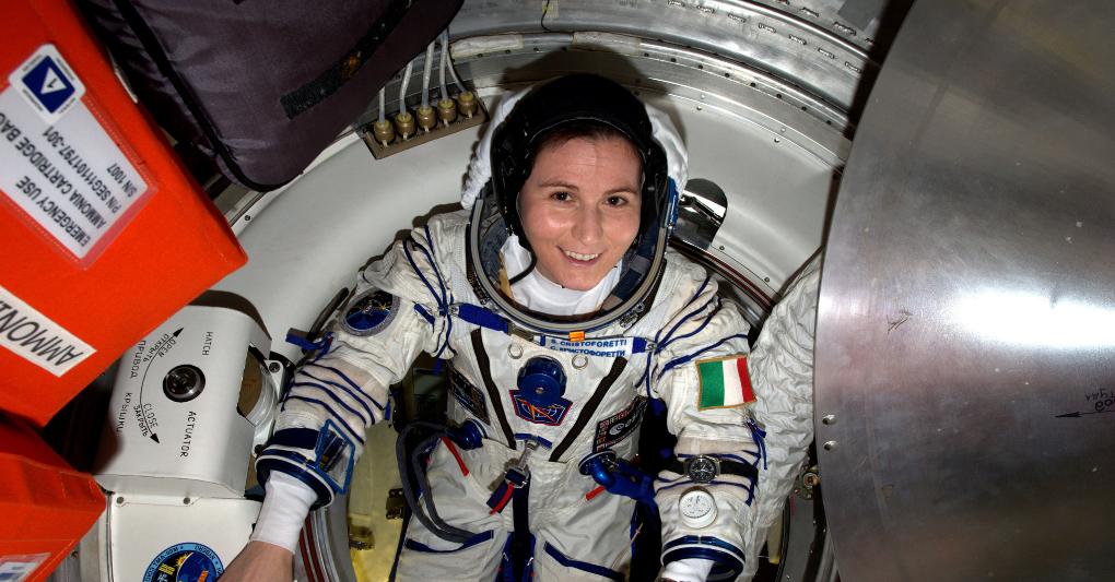 Samantha Cristoforetti in missione. Credit ESA/NASA/ISS 