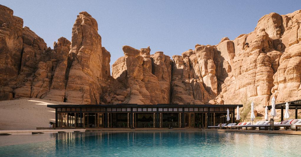 Una suite tendata dell'eco-resort HABITAS ALULA, in Arabia Saudita. 