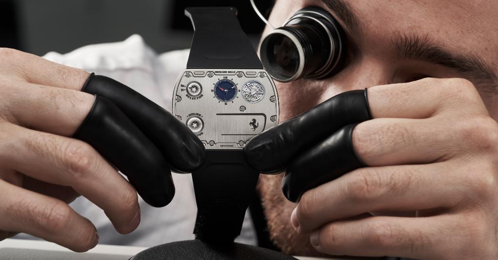 Le fasi di lavorazione del nuovo Richard Mille RM UP-01 Ferrari. 