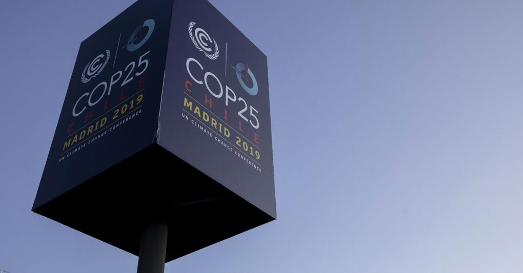 Segnaletica alla Cop25, la conferenza sul clima organizzata dalle Nazioni Unite lo scorso dicembre a Madrid 