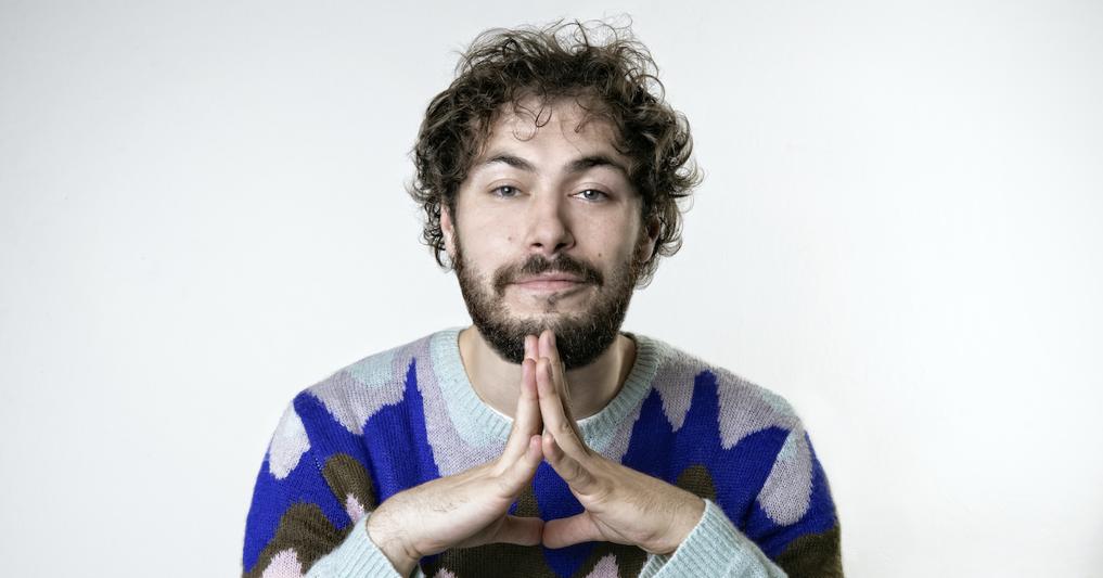 Riccardo Zanotti dei Pinguini Tattici Nucleari (foto Sabrina Conforti SCstile) 