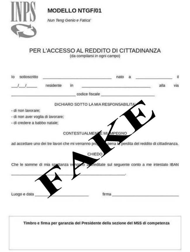 scaricare modulo reddito cittadinanza