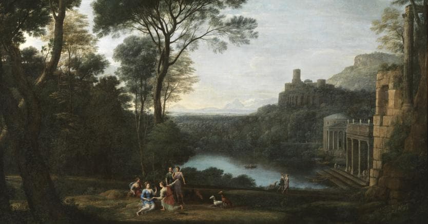 Claude Lorrain, Paesaggio con la ninfa Egeria - 1669 - ph.L.Romano