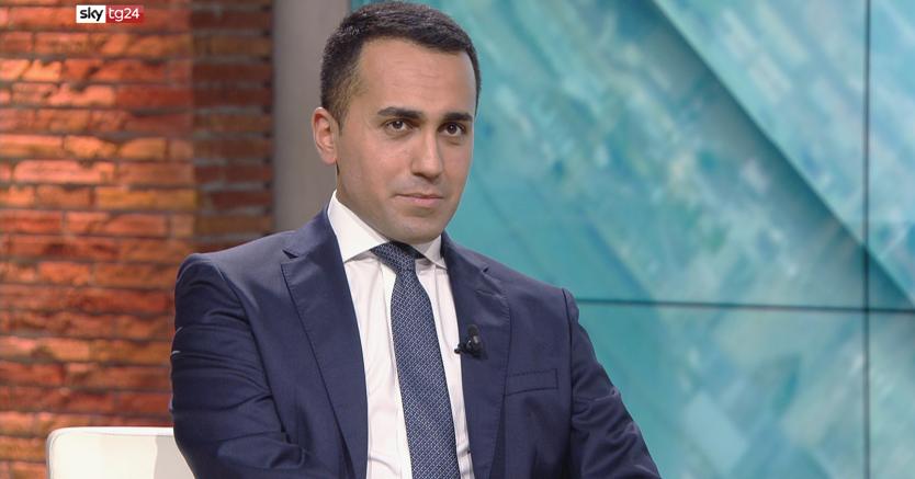 Il vicepremier Luigi Di Maio è intervenuto a L’Intervista su Sky .(Foto Sky)
