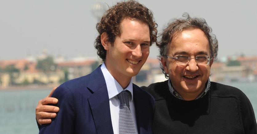 John Elkann e Sergio Marchionne (Ansa)