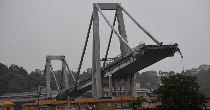 Il ponte Morandi di Genova, crollato lo scorso 14 agosto (Ansa)