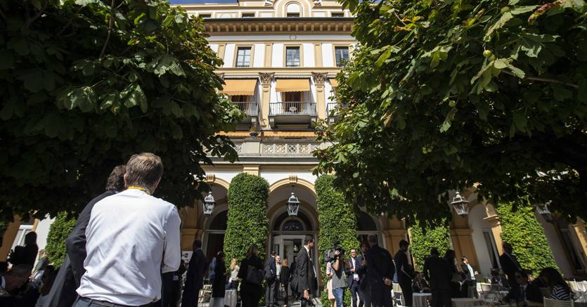 Villa d'Este a Cernobbio (Como) dove è in corso il forum Ambrosetti