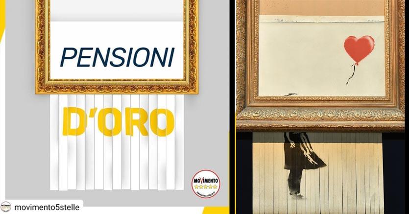 Di Maio Come Banksy Un Quadro Taglia Le Pensioni D Oro Il Sole 24 Ore