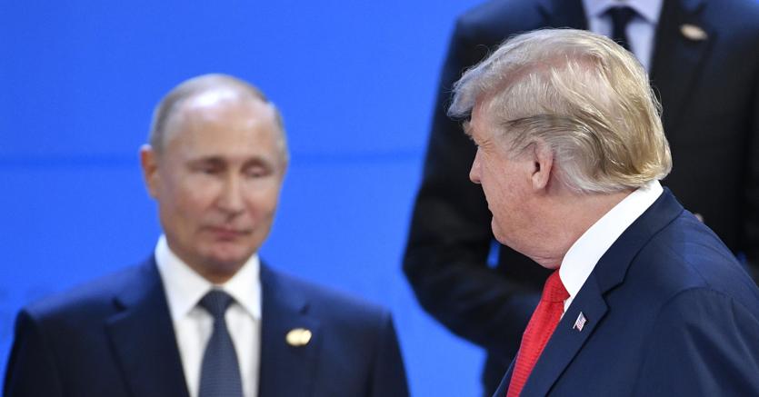 Vladimir Putin e Donald Trump al G-20 in Argentina (Afp)