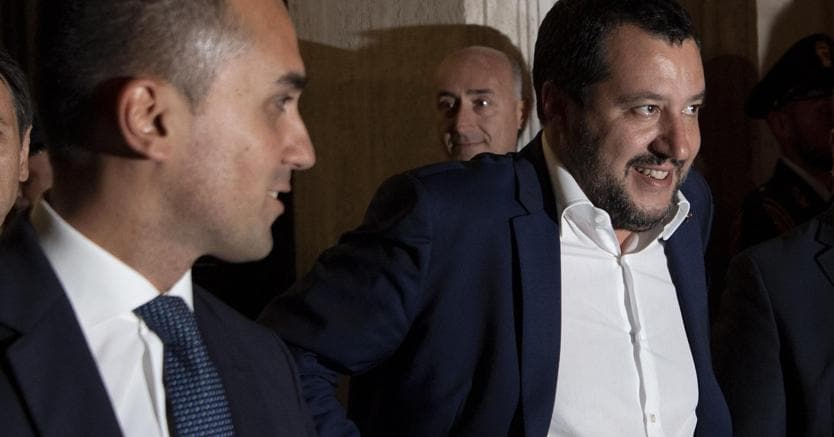 Luigi Di Maio e Matteo Salvini (Ansa)