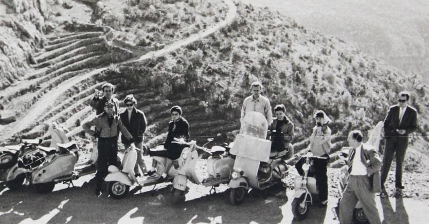Khalil Khouri_The scooter gang somewhere in Mount Lebanon early 1950's