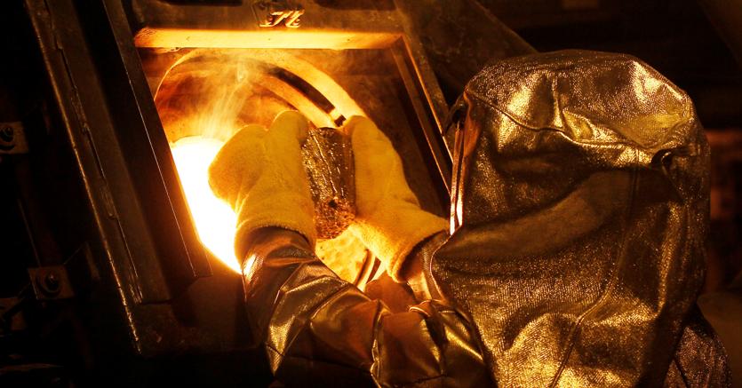 Forno alla miniera d’oro Carlin della Newmont Mining  vicino a  Elko, Nevada
