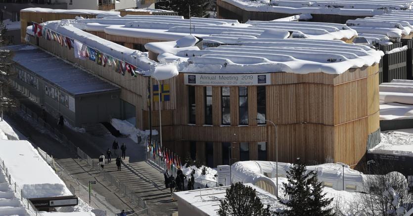 Il centro congressi del World Economic Forum 2019 a Davos (Ap)